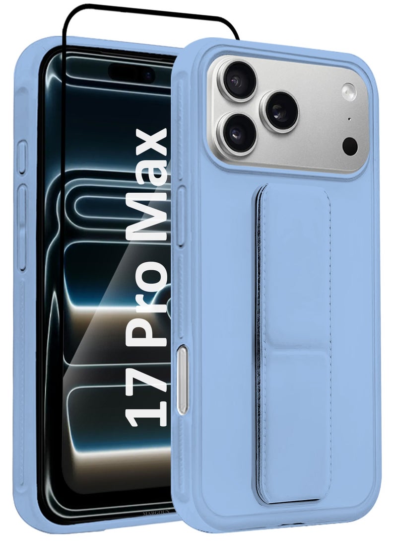 CATANES 2 Packs Premium PU Leather Case for iPhone 17 Pro Max with Stand Function Shockproof and Anti Scratch Finger Grip with 3D Screen Protector - Image 2