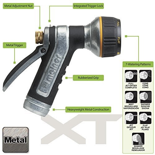 Melnor 65020-AMZ Metal Nozzle with QuickConnect Product Adapter Set, Multi-Pattern, Heavyweight Rear Trigger - Image 3