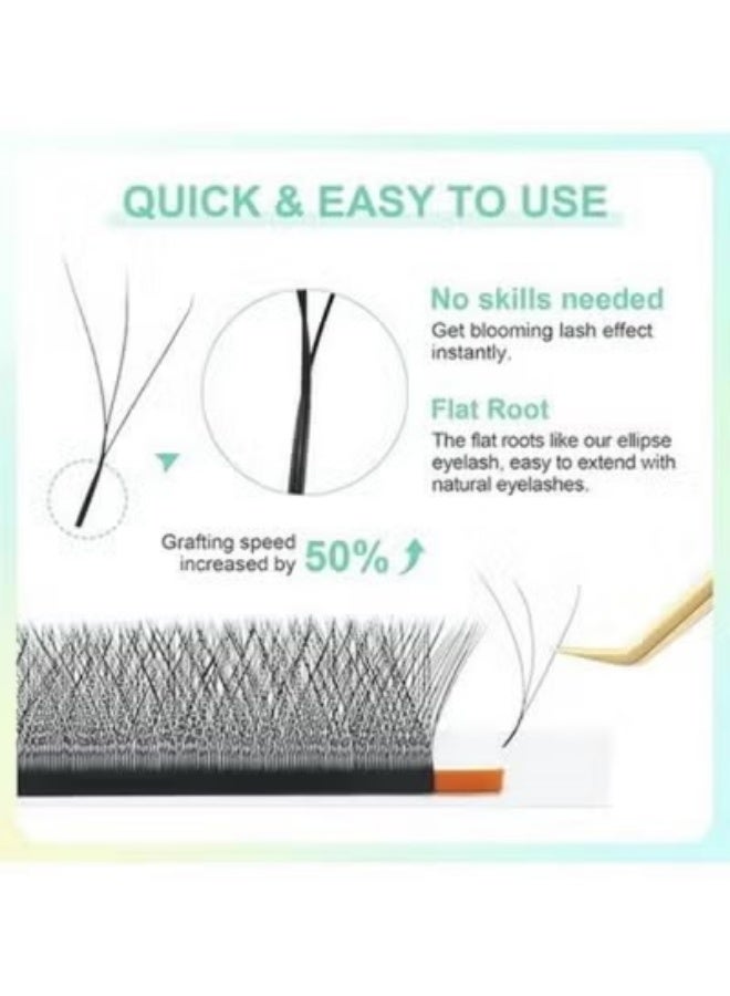 NAGARAKU Eyelash Extensions Cluster, 3D Lashes Extension, C Curl 7-15mm DIY Cluster Lashes, Mix Matte Black Natural Faux Mink 16 Rows - Image 3