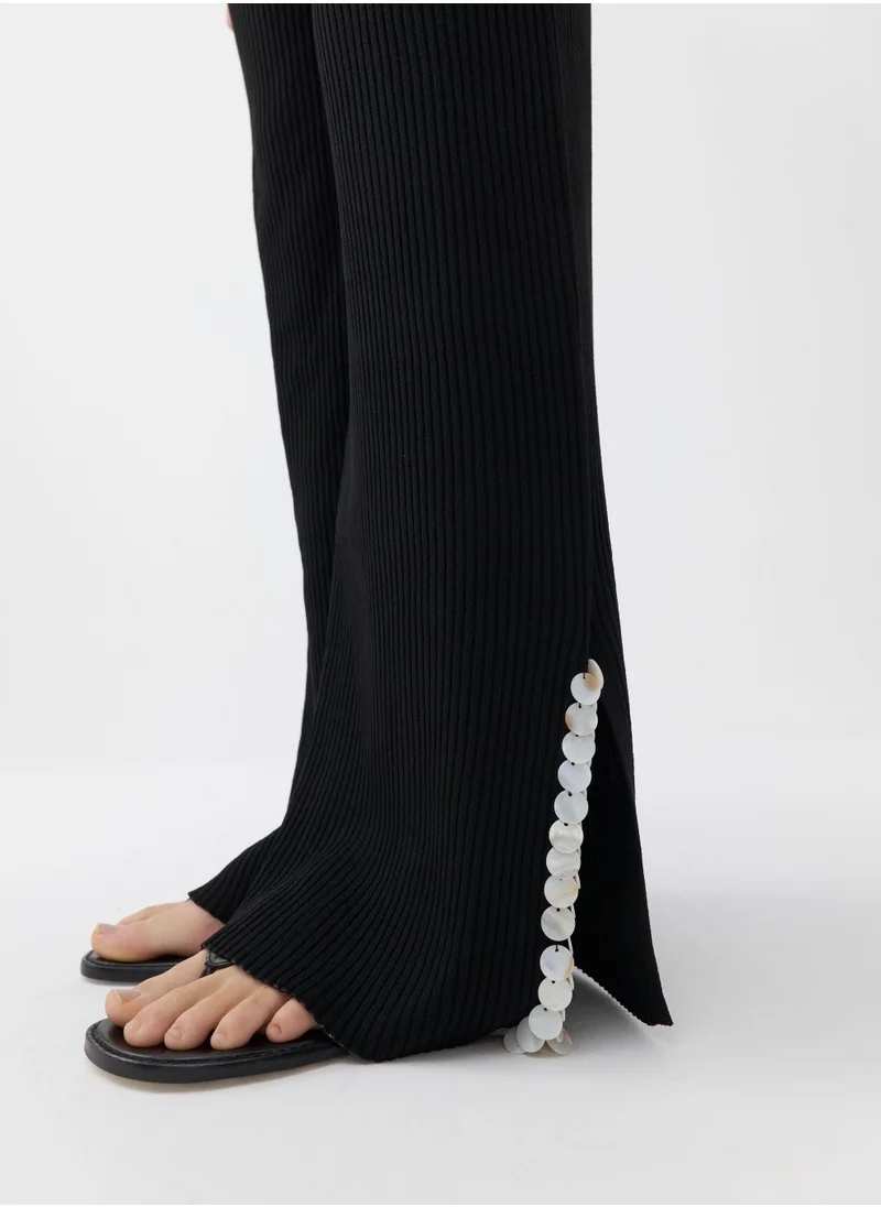 نوكتورن Pearl Beaded Knitted Trousers