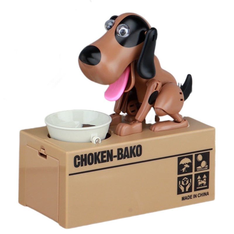 Electric money fan gluttonous dog savings piggy bank
