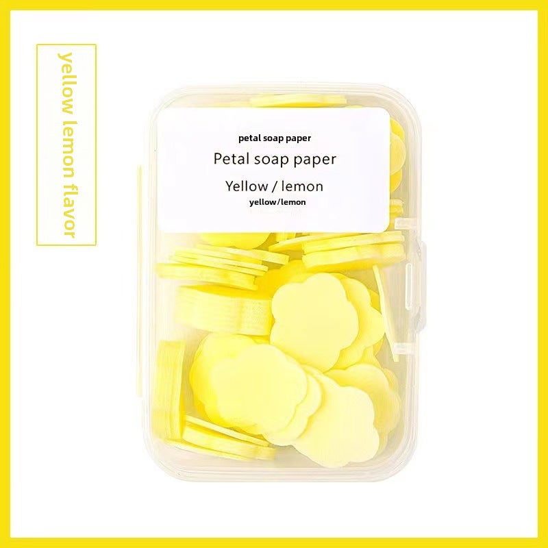 Generic Portable Soap Sheets for Travel Yellow "boxed" lemon 