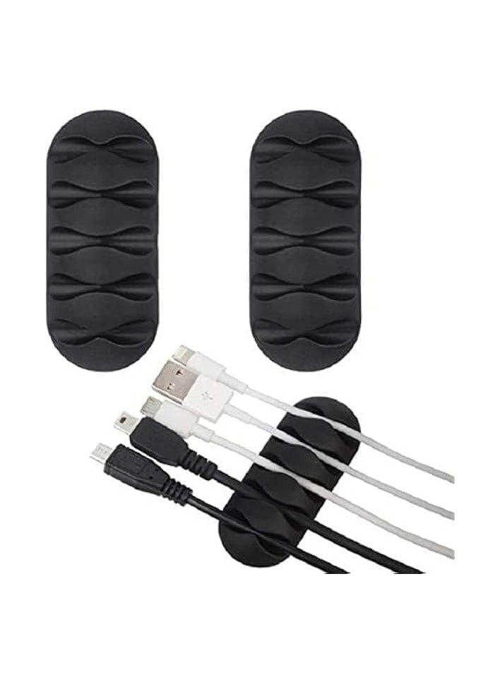 erorex Cable Clips, 10 Pack Adhesive Cord Holders, Ideal Cords Management for Organizing Cable Wires-Home, Office, Car, Desk & Nightstand (Black) - Image 2