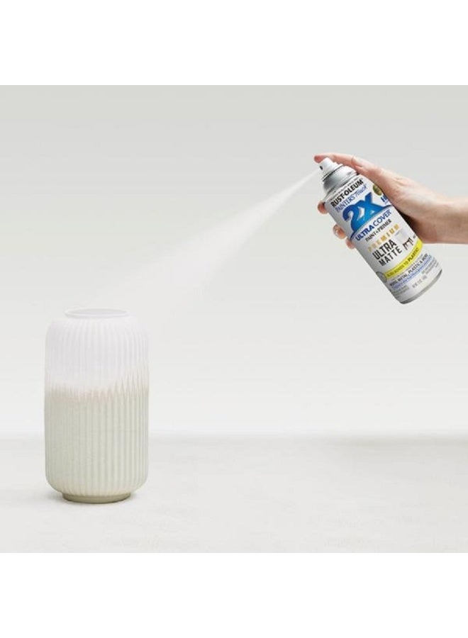 RUST-OLEUM Painter's Touch 2X Ultra Cover Ultra Matte Spray Paint and Primer White 12oz - Image 3