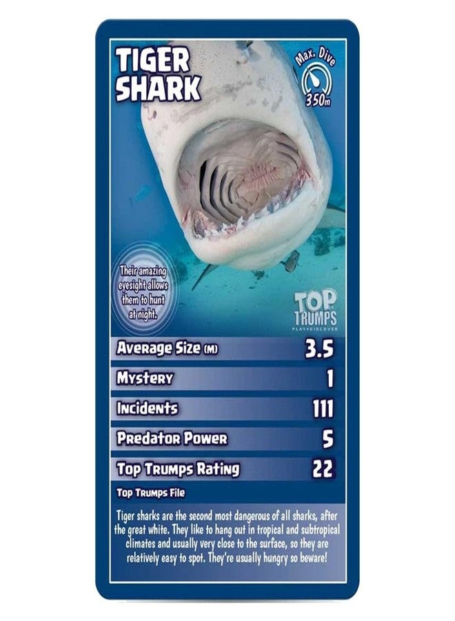 Top Trumps Card Game Sharks - Family Learning Games for Kids and Adults for 2+ Players - Kid War Games for Families for 6 Plus Kids - Image 4