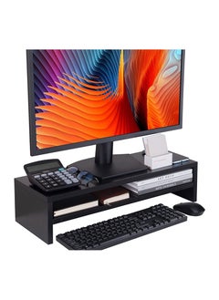 Mahmayi Mahmayi Black MSR-BLK Modernistic Monitor Stand Riser for Laptop Computer/TV/PC/Printer, Multifunctional Home Systems  - Image 1