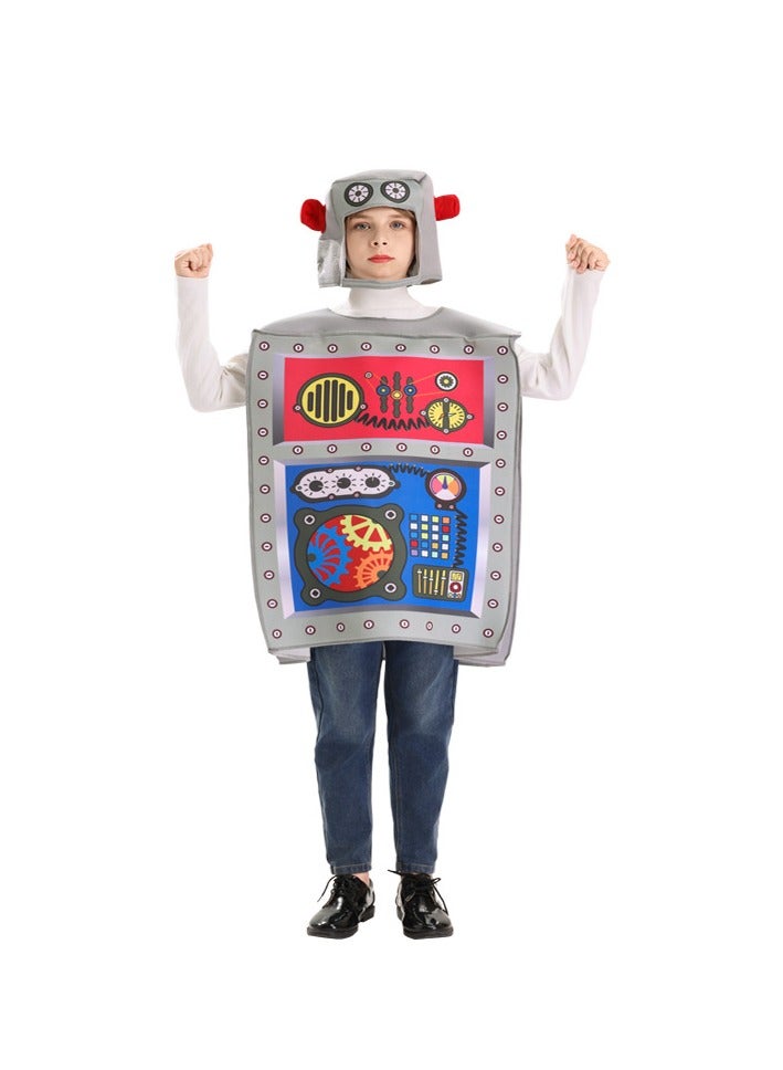 general Robot cosplay costume for children playful cosplay outfit one size fits all suitable for parties and stage performances - Image 3