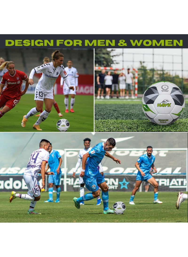 Hawk Match Football Soccer Ball With Air Pump & Accessories - Image 5