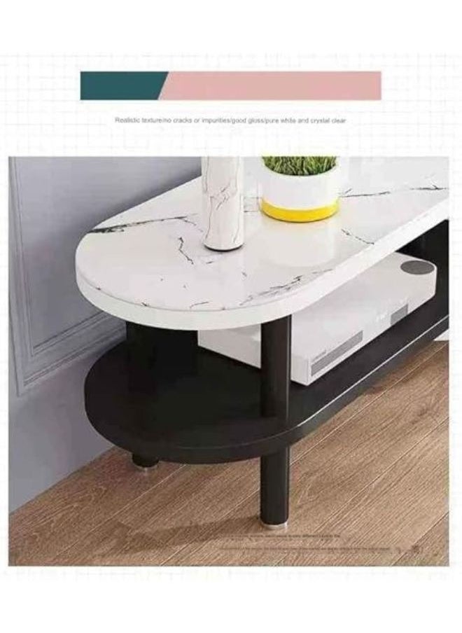 Harmony Home Harmony Home Double-Layer Storage Console Table, 45x120x35 cm – Modern Minimalist TV Cabinet & Multifunctional Wall Console for Living Room  - Image 2