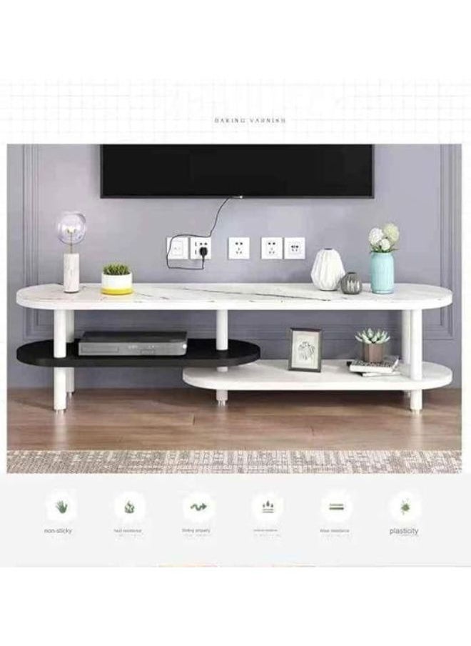 Harmony Home Harmony Home Double-Layer Storage Console Table, 45x120x35 cm – Modern Minimalist TV Cabinet & Multifunctional Wall Console for Living Room  - Image 3