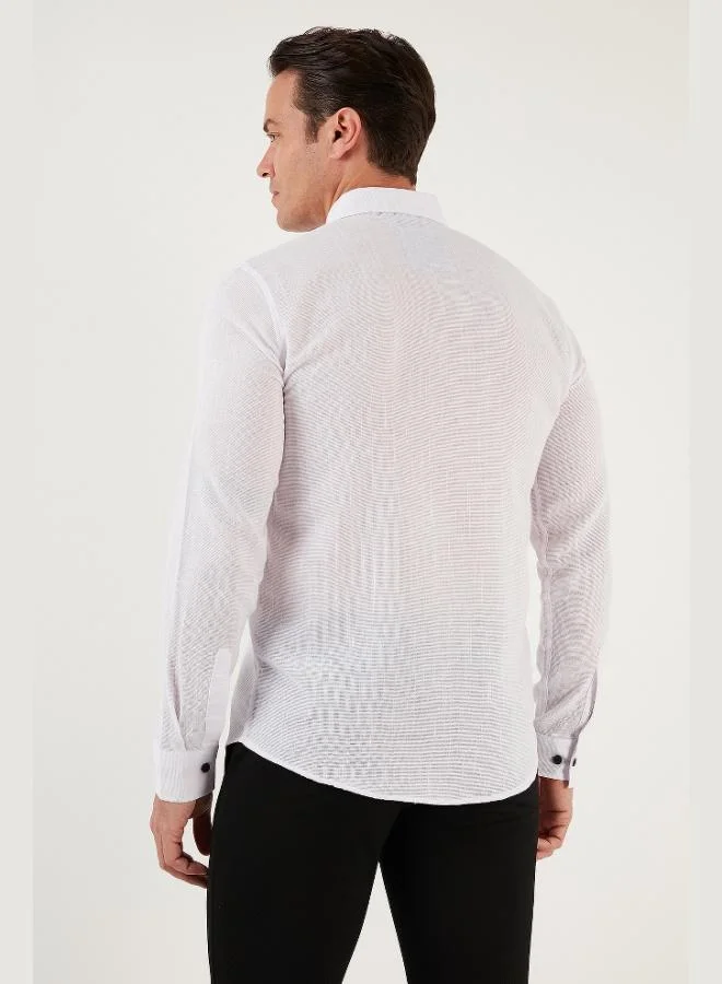 Buratti  Buratti 100% Cotton Slim Fit Long Sleeve Shirt Men's SHIRT CF21S111498 for Men | Best Price UAE