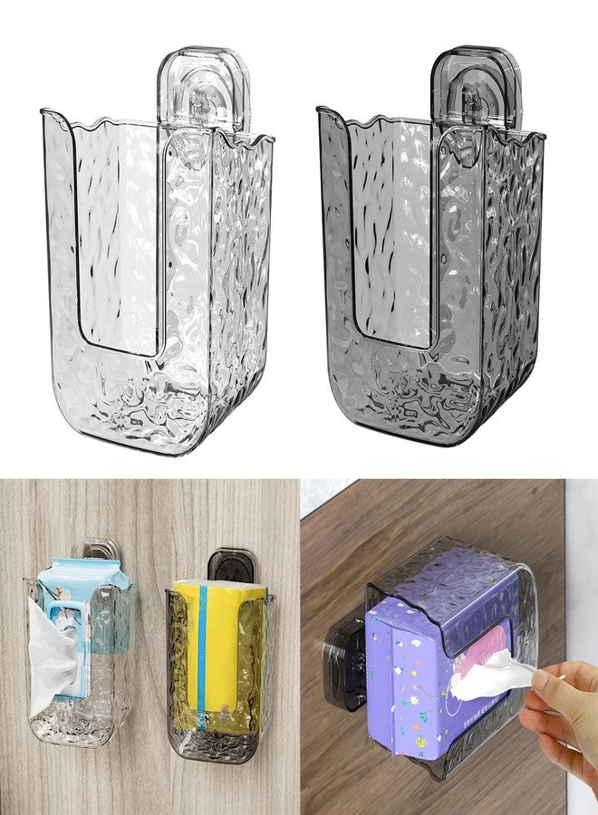 PTILSERY Wall Mounted Wet Wipe Dispenser with Suction Cup Easy to Installation Versatile Use Storage Case in Kitchen and Bathroom - Image 2