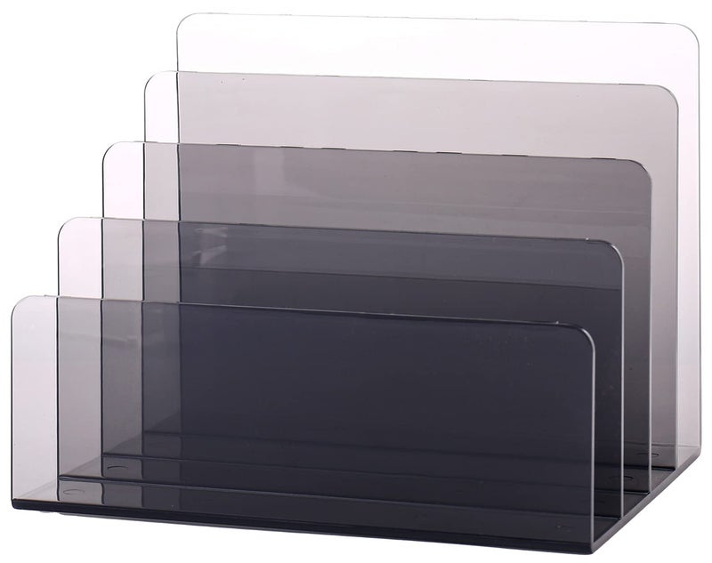 Sooyee File Organizer for Desk, Mail Organizer Countertop,4-Section File Holder for Home Office,Book Organizer,Acrylic Desk Organizer for Letter, Document, Notebook, Binder, Purse, Palette,Clear - Image 4