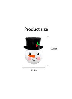 TOYXE TOYXE Merry Christmas Snowman Foil Balloons Set of 10 Pcs  - Image 3