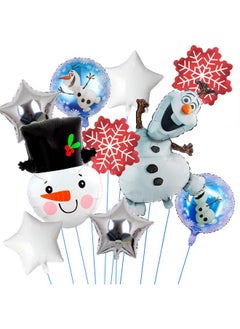 TOYXE TOYXE Merry Christmas Snowman Foil Balloons Set of 10 Pcs  - Image 1