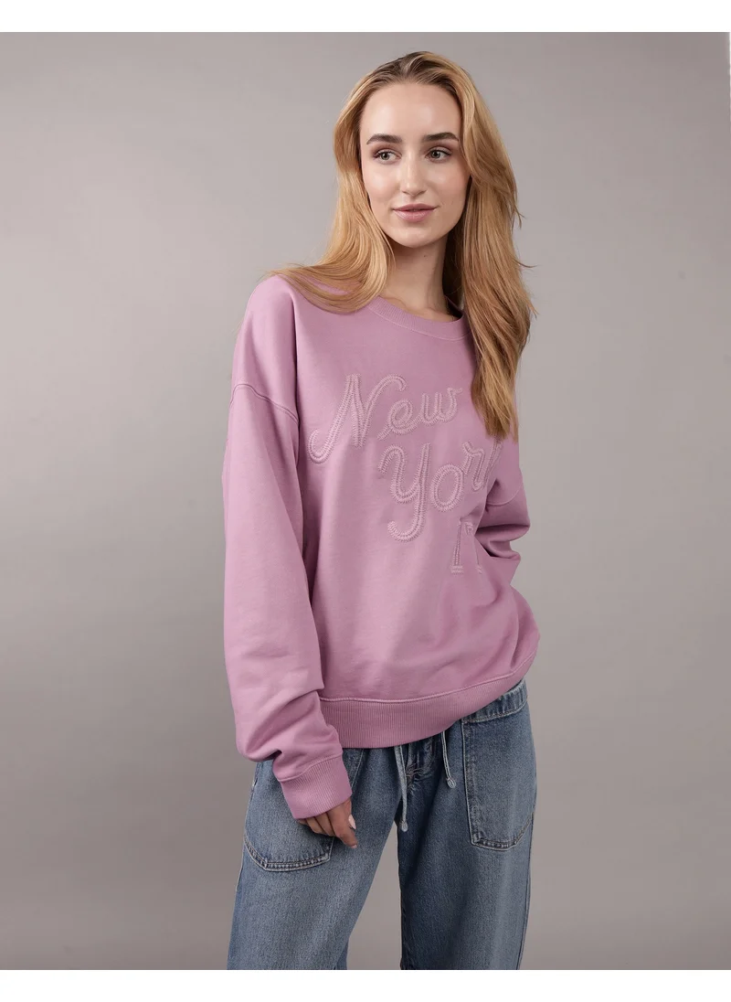 American Eagle AE Relaxed Fit Destination Graphic Sweatshirt