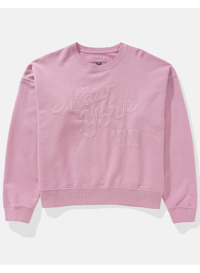 American Eagle AE Relaxed Fit Destination Graphic Sweatshirt  - Image 4