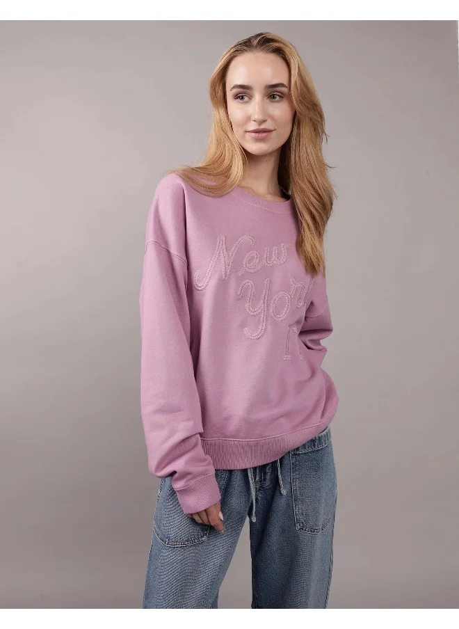 American Eagle AE Relaxed Fit Destination Graphic Sweatshirt