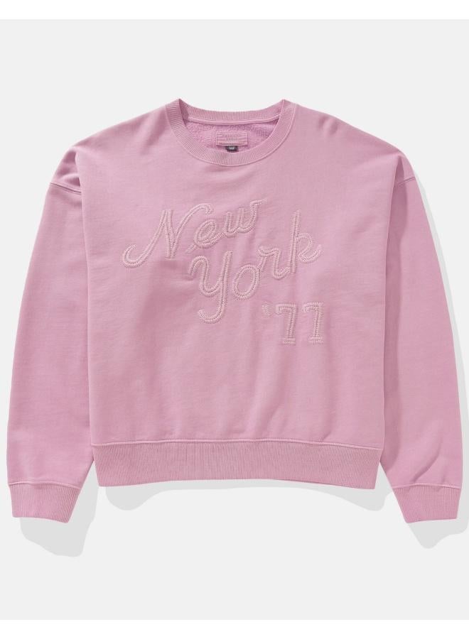 American Eagle AE Relaxed Fit Destination Graphic Sweatshirt  - Image 3