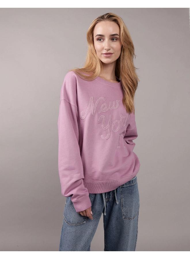 American Eagle AE Relaxed Fit Destination Graphic Sweatshirt  - Image 1