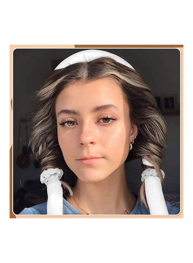 نيبمينينت مجموعة ربطة الشعر الإسفنجية لتجعيد من دون حرارة أبيض - Image 2