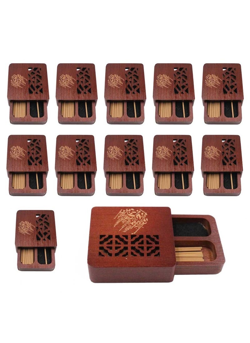 Bakhoor BoSidin Bakhoor BoSidin – 1 dozen Mini Incense Burner Gift Box 10pcs 2mm Oud Sticks  - Image 3