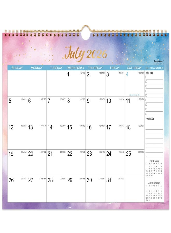 Lemome Calendar 2026-2027 - 18 Months Wall Calendar 2026-2027 from Jul. 2026 - Dec. 2027, Wall Calendars 2026-2027 14.8'' x 11.5'', Calendar with Julian Date, Thick Paper, Large Block - Image 1