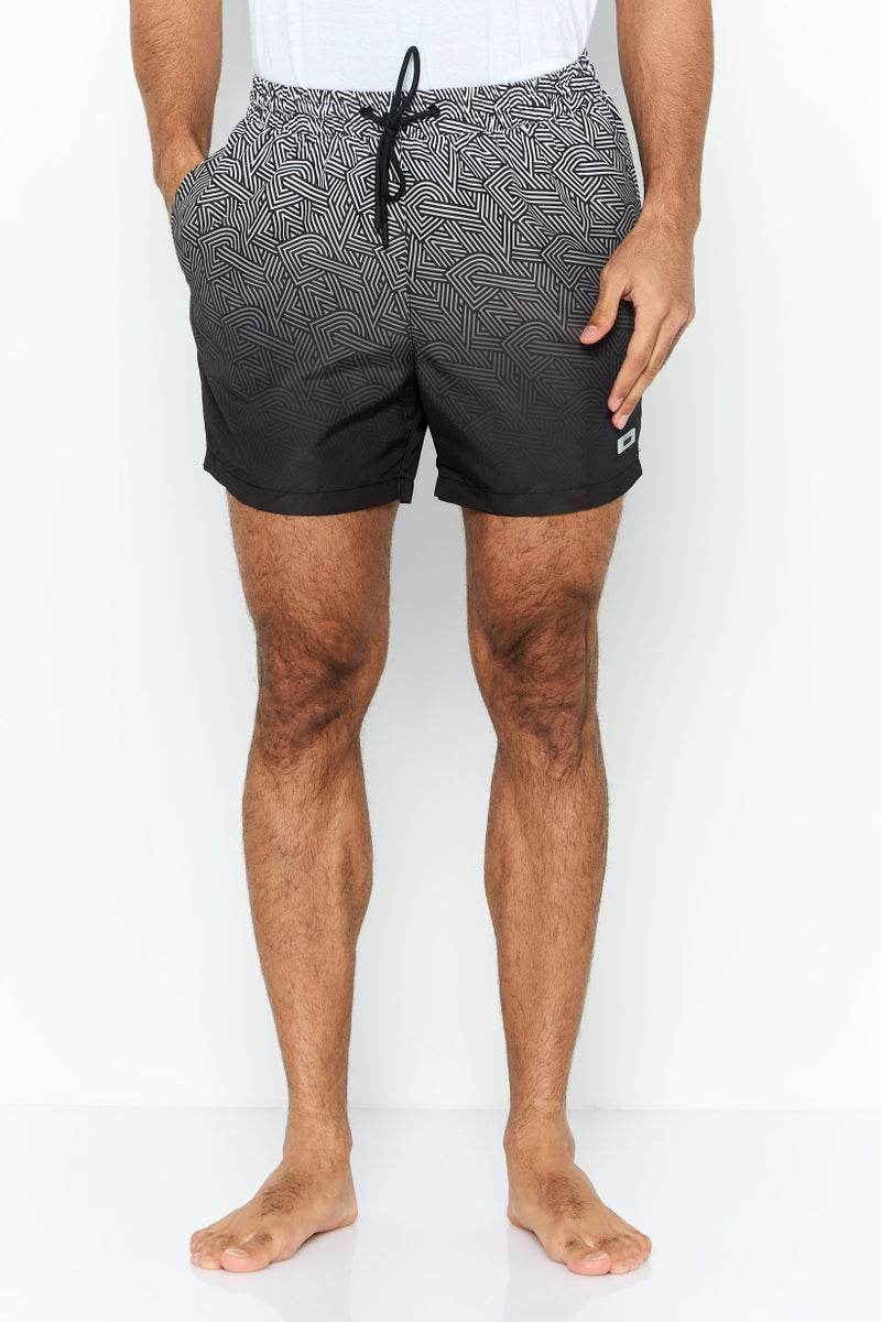 DKNY Men Brand Logo Board Shorts, Black - Image 1