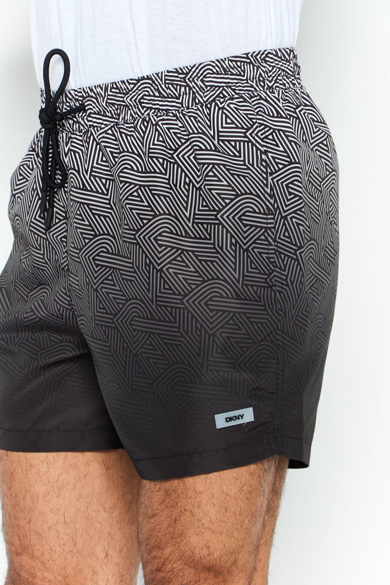 DKNY Men Brand Logo Board Shorts, Black - Image 3