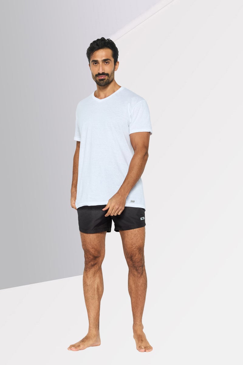 DKNY Men Brand Logo Board Shorts, Black - Image 4