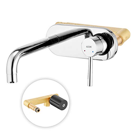 Alton LEO12125 Brass Chrome Finish Single Lever Basin Mixer Full Set (Silver) - Image 1