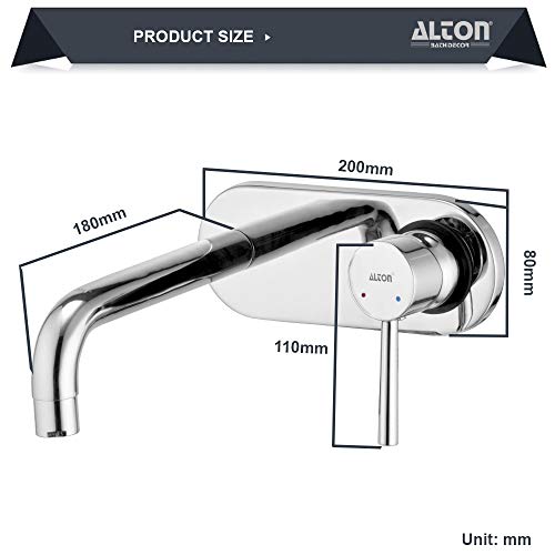 Alton LEO12125 Brass Chrome Finish Single Lever Basin Mixer Full Set (Silver) - Image 5