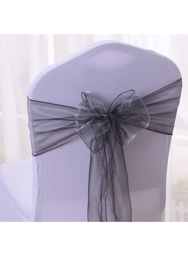 نيبمينينت مجموعة عقد فيونكة للزينة مصنوعة من الشاش ومكونة 5 قطع رمادي