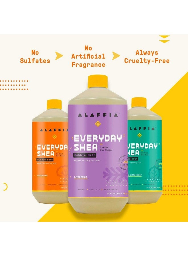 Alaffia Everyday Shea Bubble Bath Cleanse Soothe & Moisturize Skin Made With Fair Trade Shea Butter Cruelty Free No Parabens Vegan Lavender 2 Pack32 Fl Oz Ea - Image 3