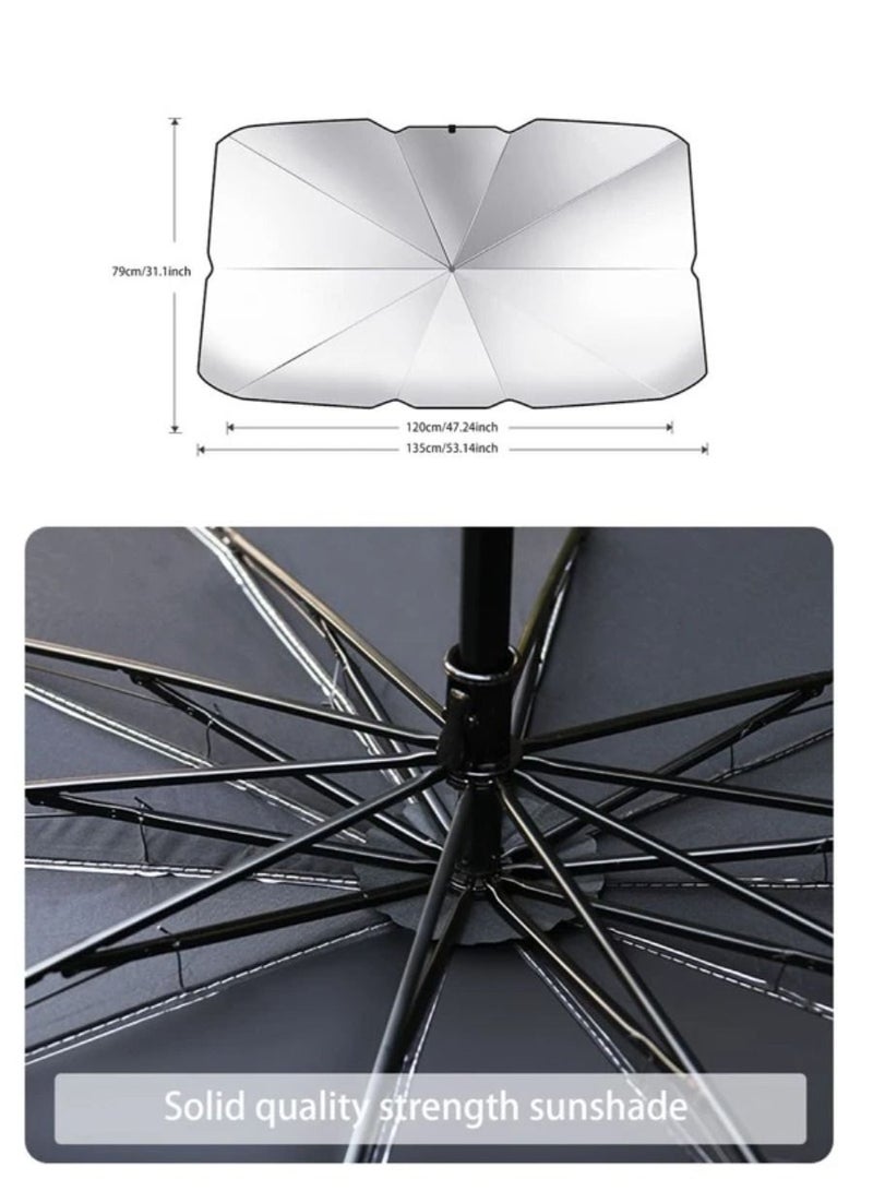 Automotive Windshield Sunshades Heat Insulation Sun Protection Car Front Sunshade Umbrella UV Accessories Interior Fit Most Vehicles - Image 3