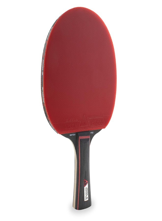 JOOLA Match Pro ITTF Approved Allround Competition Table Tennis Bat 4 Stars Black/Red 1.8 mm Sponge Thickness - Image 1