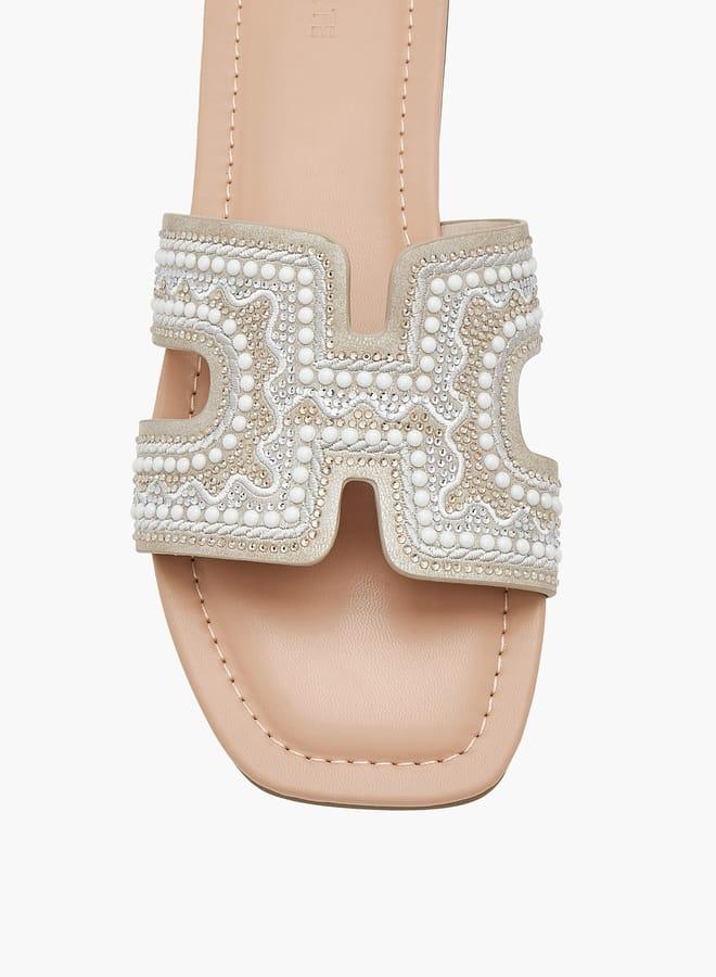 سيليست شباشب نسائية مزينة بإغلاق سهل الارتداء - Image 4