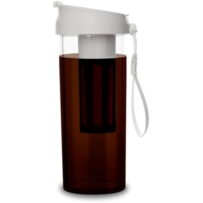 Azonee Cold Brew Coffee Maker With Soft Silicone Handle Portable Iced Coffee  Tea Infuser Travel Tumbler Airtight Cold Brew Cup Ideal For Office Home  Travel 500Ml White - Image 2