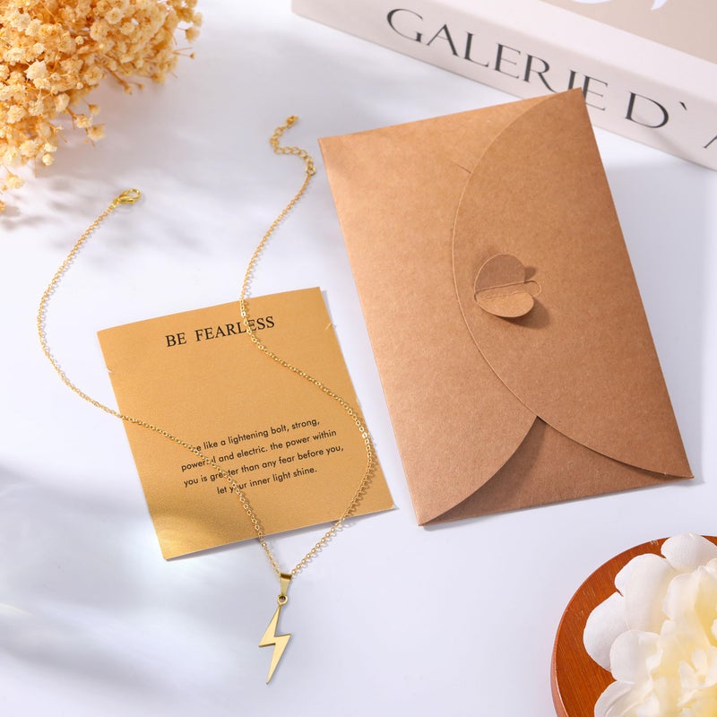 Baydurcan Inspirational Gifts for Women Lightning Bolt Necklace Encouragement Gifts(Lightning Bolt) - Image 5