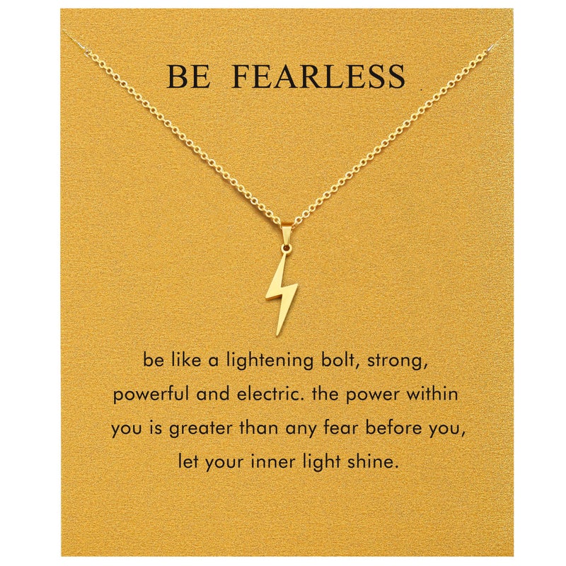 Baydurcan Inspirational Gifts for Women Lightning Bolt Necklace Encouragement Gifts(Lightning Bolt) - Image 1