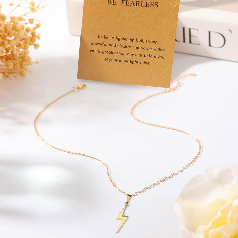 Baydurcan Inspirational Gifts for Women Lightning Bolt Necklace Encouragement Gifts(Lightning Bolt) - Image 3