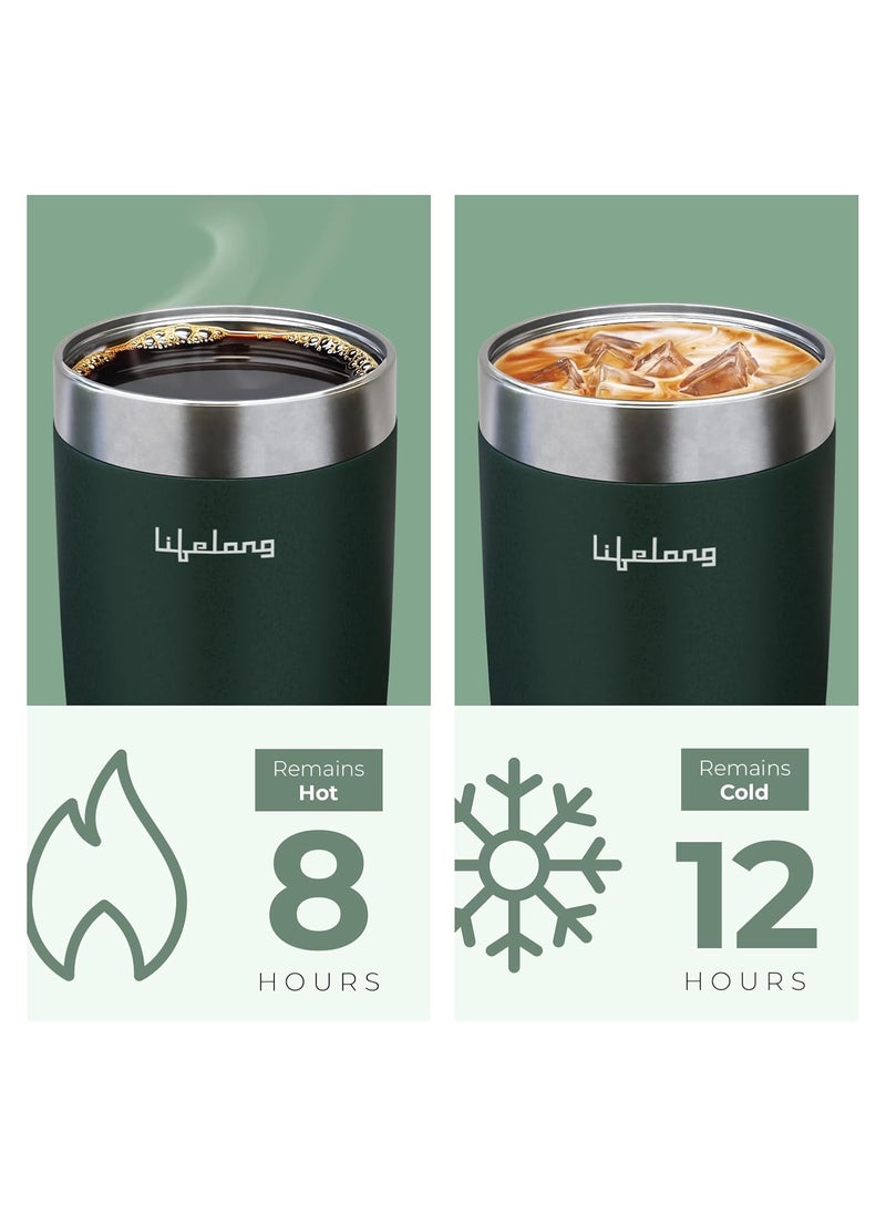 Lifelong - Lifelong Double-Walled Vacuum Insulated Tumbler 600ml | Keeps Drinks Hot for 8 Hours & Cold for 12 Hours | Stainless Steel, Leakproof Lid & Comfort-Grip - Image 1
