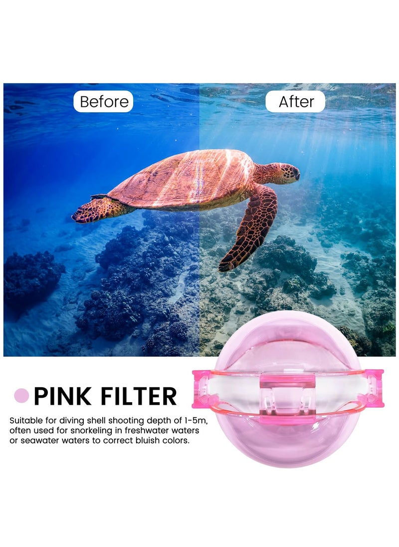 KASTWAVE 3 Pack for Insta360 X3 Official Waterproof Case Dive Filters - Red, Pink, Purple, Enhancing Underwater Video & Photography in Various Conditions, Color-Correcting Lens Accessories  - Image 5