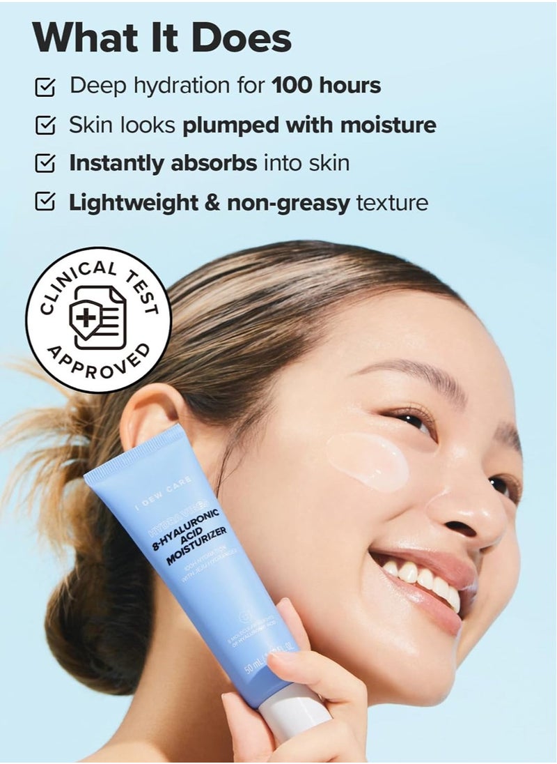 I DEW CARE I DEW CARE Skin Care - Hydra Vibes 8-Hyaluronic Acid Moisturizer | Hyaluronic, Face Moisturizer, Hypoallergenic Formula, Glass Skin, Vegan, Cruelty-Free, Illuminating, Repairing Essence, 1.69 FL Oz.  - Image 2