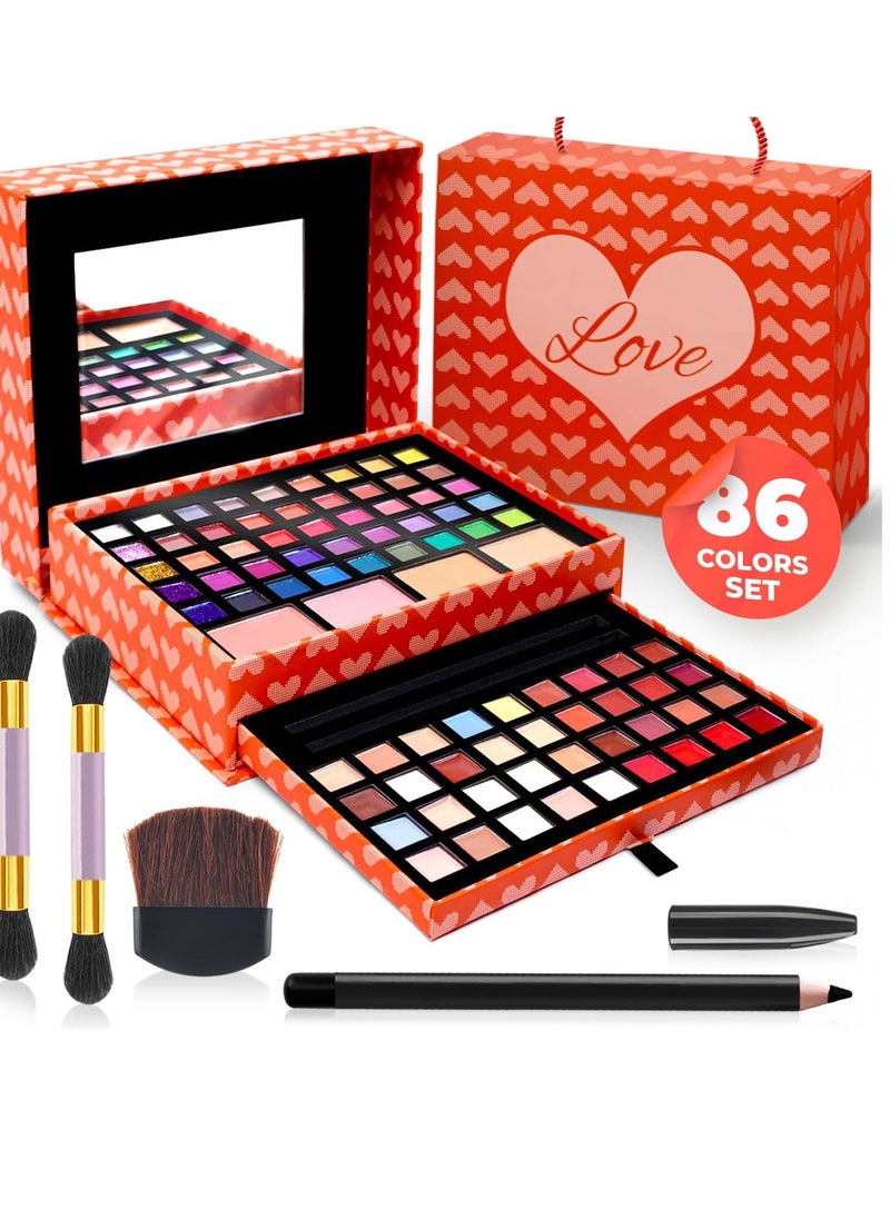 Toysical Toysical 2-Tier Makeup for Teens 10-12 - Kids Makeup Kit for Girl, Real Washable Makeup for Teen Girls or Women - Non Toxic Makeup Gift Set 86 Colors Full Makeup Starter Kit for Teenagers  - Image 1