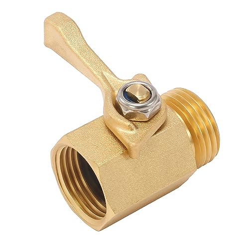 M MINGLE Heavy Duty Brass Garden Hose Shut Off Valve, 3/4 Inch, 2-Pack with 2 Hose Washers - Image 4
