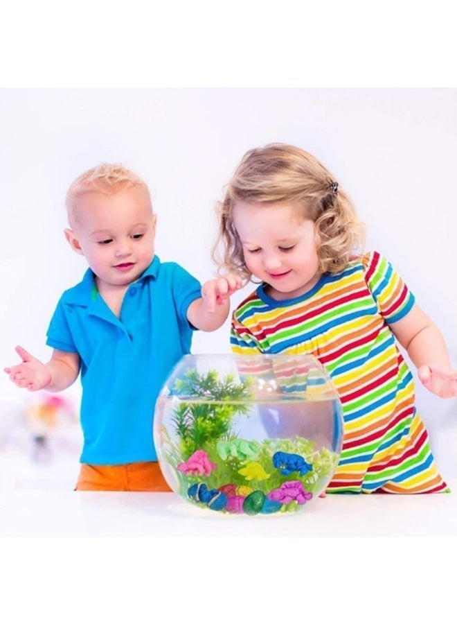 Dinosaur Eggs Toys 60 PCS – Hatching in Water Dino Eggs with Dinosaur Model Figures, Growing Egg Science Kit Pool Games – Crack Surprise Mini Dinosaur Egg Party Favor & Queue Gift for Boys & Girls (Multi-Color) - Image 3