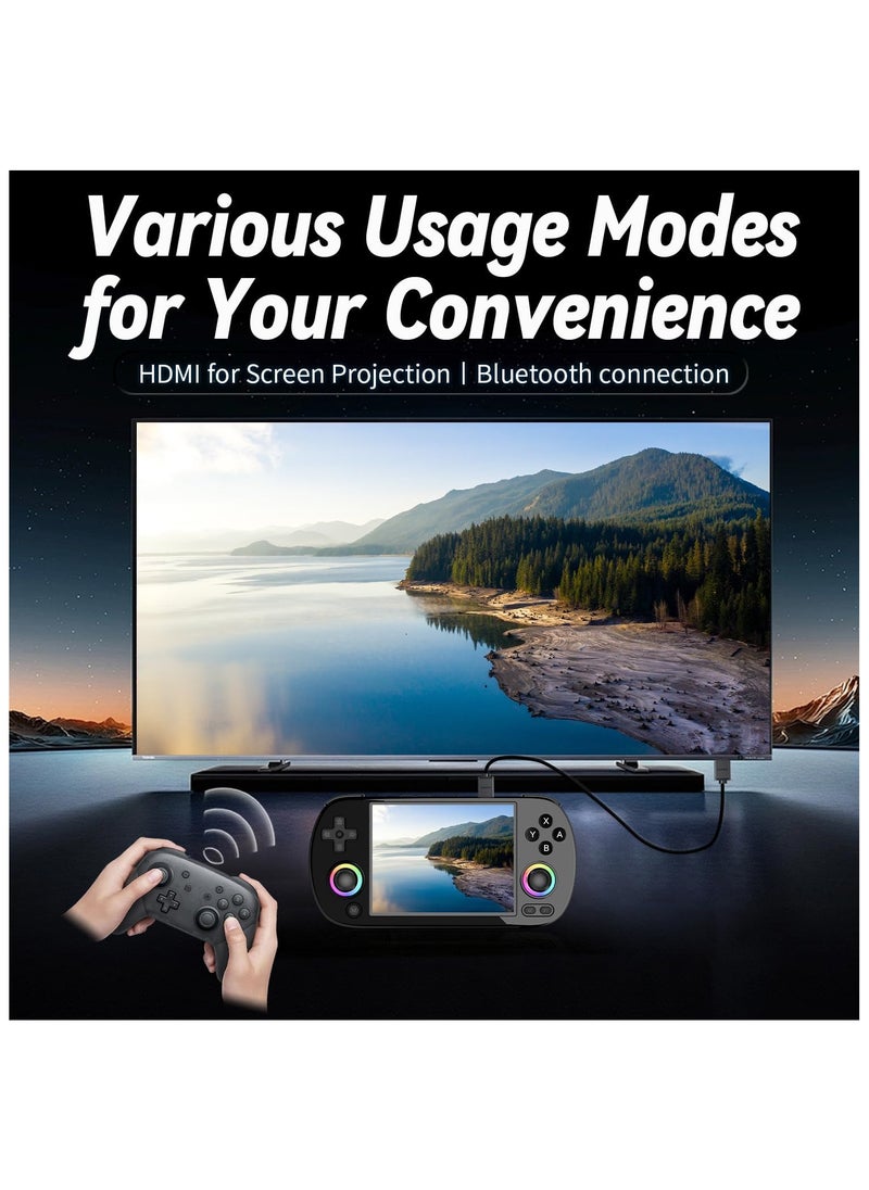 ANBERNIC  RG40XX H Retro Handheld Game Console, 4.0 Inch IPS Screen Linux System Built-in 64G TF Card 5488 Games Support HDMI TV Output 5G WIFI Bluetooth 4.2  - Image 3