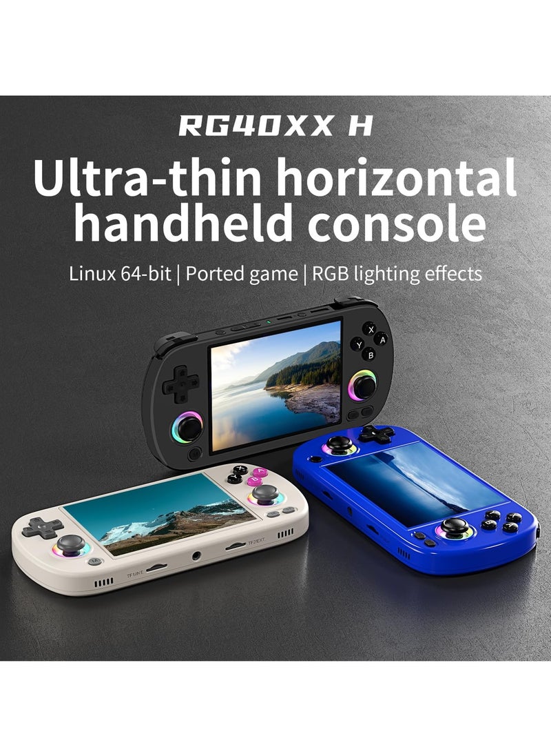 ANBERNIC  - RG40XX H Retro Handheld Game Console, 4.0 Inch IPS Screen Linux System Built-in 64G TF Card 5488 Games Support HDMI TV Output 5G WIFI Bluetooth 4.2 - Image 1