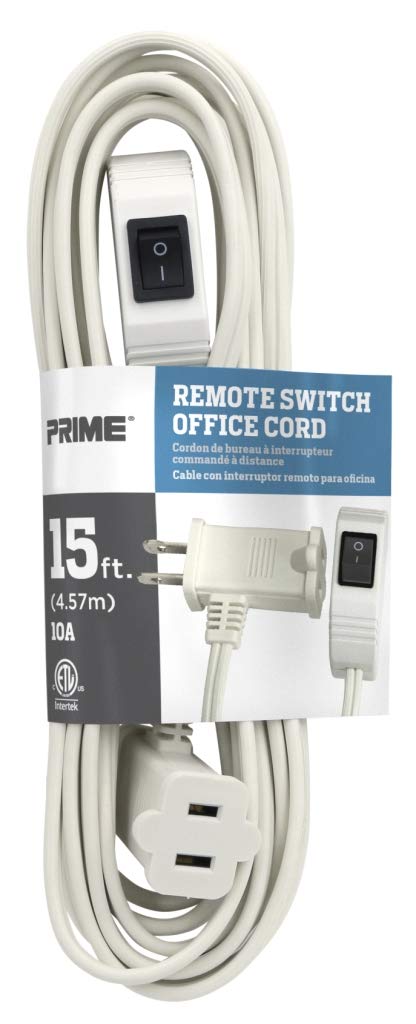 Prime Wire & Cable Prime EC870615 15-Foot 16/2 SPT-2 Remote Switch Cord, White - Image 2